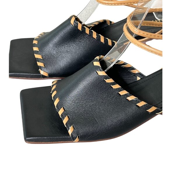 ✨ ALOHAS Black Kitty Leather Lace-Up Sandals - Size 38 (US 7) Sold Out! - Picture 8 of 15